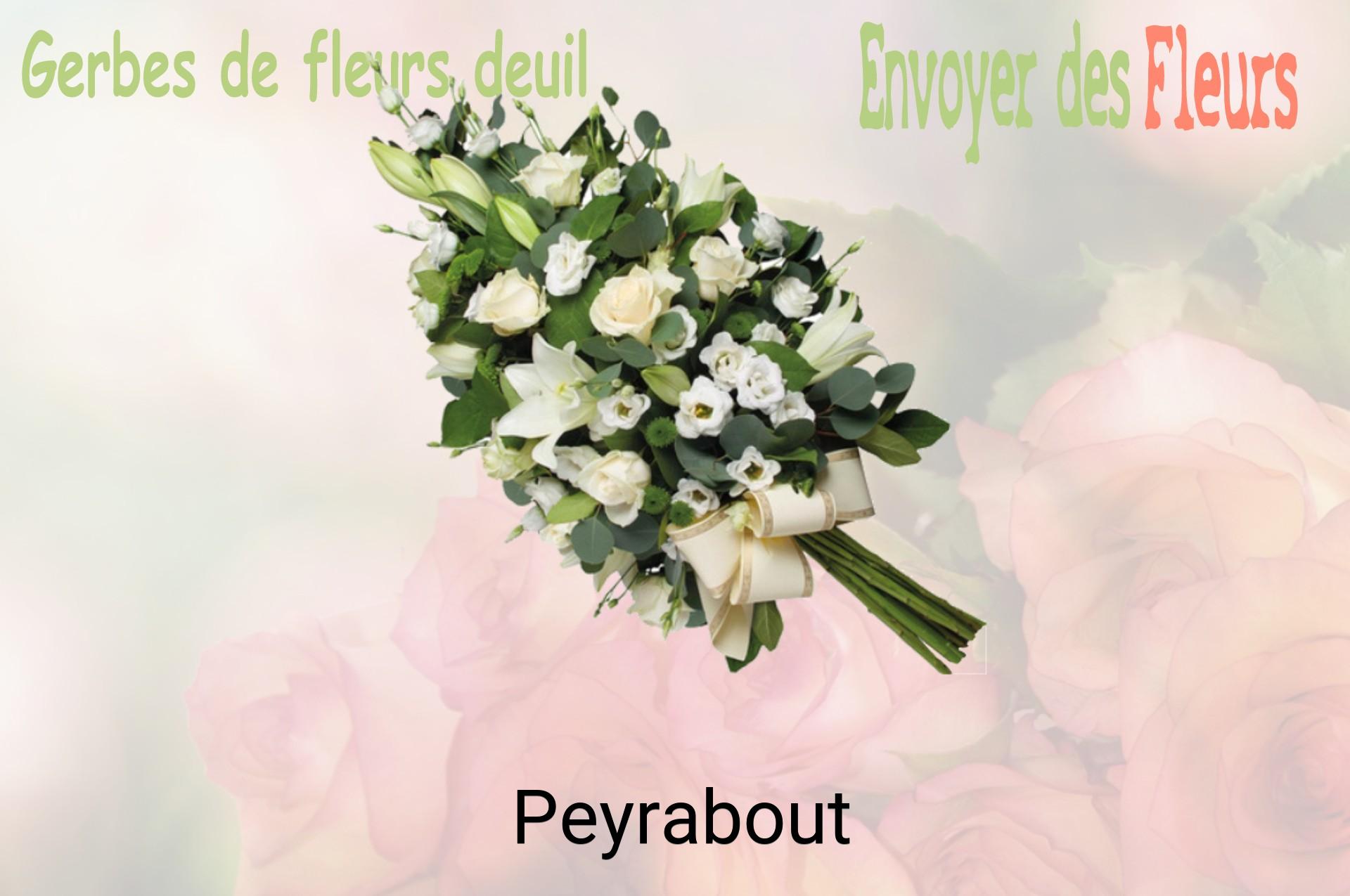 Gerbe de fleurs de deuil livrée à Peyrabout